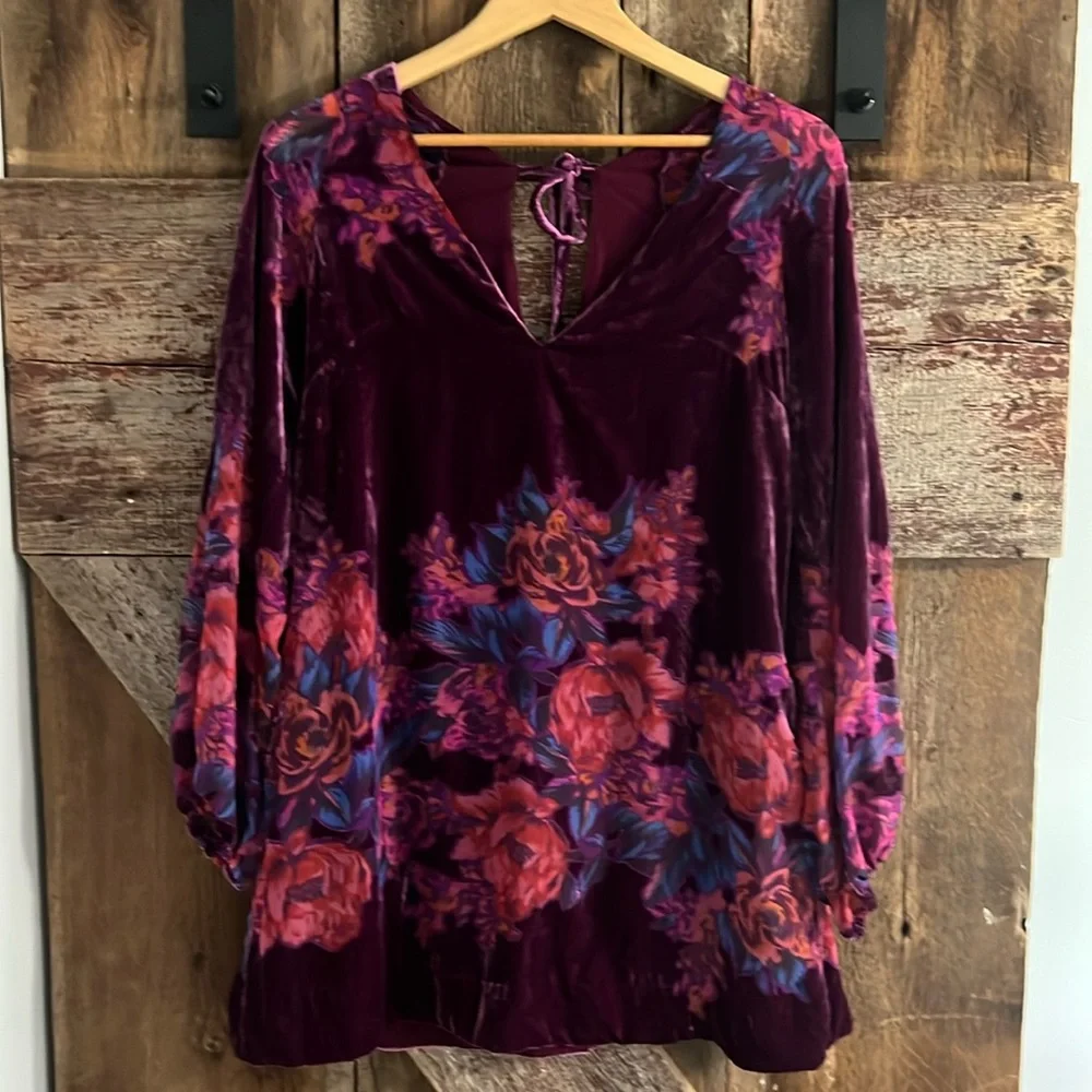 Free People Velvet Misha Mini Dress XS